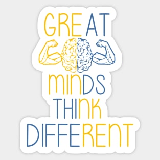 Great minds thinks different Sticker